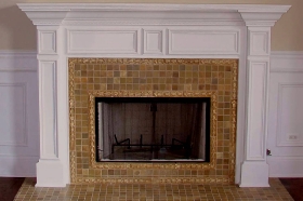 Field Tiles used in Framing Fireplace