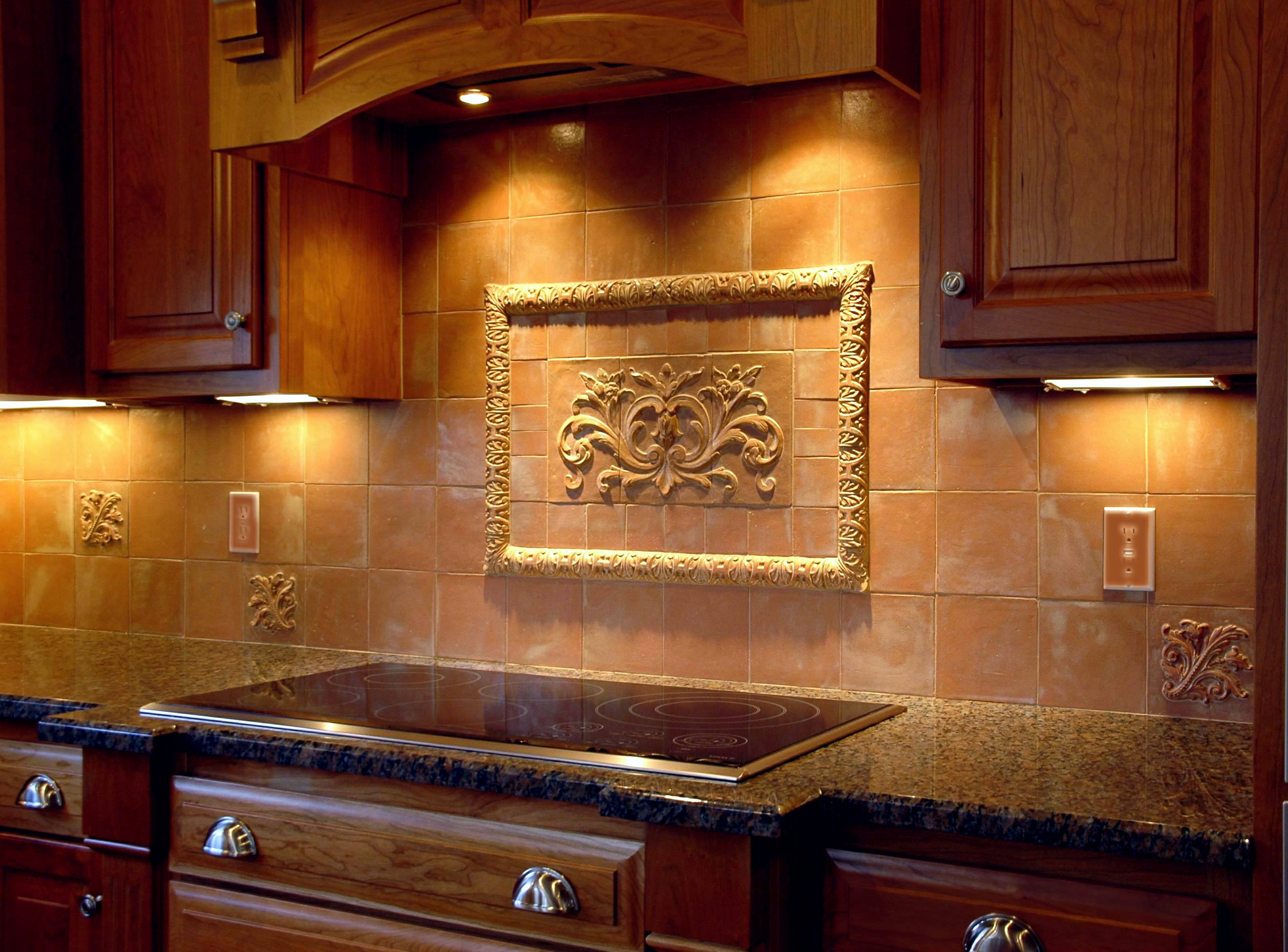 Medium Tiles For Kitchen Backsplash Bath And Ceramic Fireplace Tiles