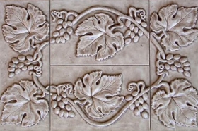 Grapes and Leaves for Wall Insert