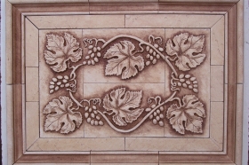 Grapes and Leaves tile set