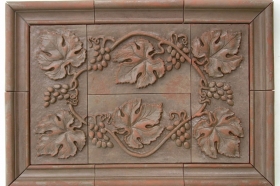 Large hand pressed decorative tiles by Andersen Ceramics, Austin TX