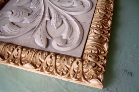 Small Acanthus Liners used to Frame tile
