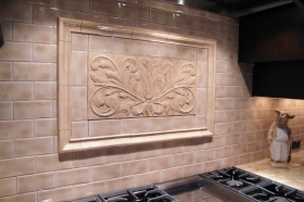 Gloss Mocha glaze relief tuscan style kitchen